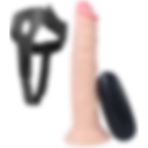 Lolita Shop Yumurtalıksız Anal Vajina 10 Mod Titreşim 19 cm Belden Bağlamalı Dildo Penis Kemerli Takma Vibratör