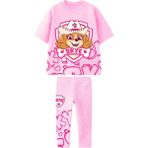 Lolli Boom Kids Kız Çocuk Pamuk Sevimli Şapkalı Köpek Baskılı Tshirt Tayt Alt Üst Takım 2 Parça - 5 - 6 Yaş - 00406 Pembe
