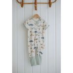 Lollie Baby&Kids 0.5 Tog Yazlık Bebek & Çocuk Uyku Tulumu %100 Pamuk - Cars - Ekru - 3 - 6 Ay
