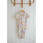 Lollie Baby&Kids 0.5 Tog Yazlık Bebek & Çocuk Uyku Tulumu %100 Pamuk - Pastel Hearts - Ekru - 3-4 Y