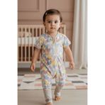 Lollie Baby&Kids 0.5 Tog Yazlık Bebek & Çocuk Uyku Tulumu %100 Pamuk - Pastel Hearts