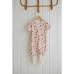 Lollie Baby&Kids 0.5 Tog Yazlık Bebek & Çocuk Uyku Tulumu %100 Pamuk - Pink Cherry - Ekru - 6 - 12 Ay