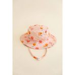 Lollie Baby&Kids Uv Korumalı Güneş Deniz Şapkası Bebek & Çocuk - Peach - Ekru - 0 - 1 Yaş