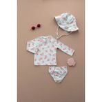 Lollie Baby&Kids Uv Korumalı Mayo Şapka Takım Bebek & Çocuk - Watermelon - Renkli - 6 - 12 Ay