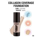 Lollis Collagen Coverage 03 Light / Collagen Coverage Fondöten 03 Açık Ton