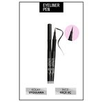 Lollis Kalem Likit Eyeliner Siyah Ince Keçe Uçlu / Eyeliner Pen Black