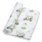 LollyBanks Muslin kundak battaniye,%100 pamuk, yenidoğan ve bebek battaniyesi, büyük 119,4 x 119,3 cm, kız çocukları için, hafif ve nefes alabilir |