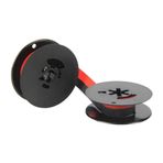 LOLPALONE 1 Adet Yazıcı Bandı Mürekkep Çift Bobinli Mürekkep Çoğu Dresser için Yedek Parça (Siyah ve Kırmızı)