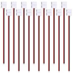 LOLPALONE 24Pcs 8mm 2 Pin LED Strip Light Connector for 8 mm Wide Flexible SMD 3528 2835 Single Color LED Strip Lights Solderless