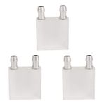 LOLPALONE 3X Birincil Alüminyum Alaşımlı Su Soğutma Bloğu Sıvı Su Soğutucu Isı Emici Sistemi için 40X40mm Gümüş Kullanımı