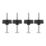 LOLPALONE 4 Set T Vida ve M8 Plastik Saplı, Metal Hızlı Oyunculuk T Yuvası T-Track DIY Ağaç İşleme Aracı için Kelepçe Seti