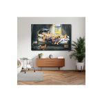 Lona Sanat Mutlu Aile Tablosu Ultra Kalite 60X90;Renkli 60 X 90
