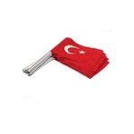 Lona Sanat Sopalı Kumaş Türk Bayrağı (20 X 30) - 10 Adet