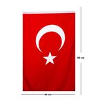 Lona Sanat Türk Bayrağı 40 X 60 Cm Alpaka Kumaş