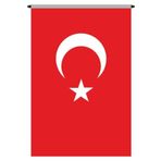Lona Sanat Türk Bayrağı Alpaka Kumaş 150X225Cm - Boyut Oda Duvarını Boydan Kaplar