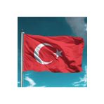 Lona Sanat Türk Bayrağı - Alpaka Kumaş -56 Adet Kutulu 70X105 Cm;Renkli