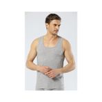 Lonca Tekstil Gri Renk Askılı Klasik Erkek Atlet - 2XL - Açık Gri