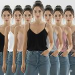 Lonca Tekstil Ip Askılı Bambu Atlet 6'lı - Renkli