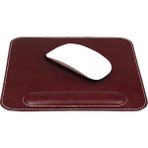 Londo Deri Bilek Destekli Rahatlatıcı Süngerli Mouse Pad - Bordo - Kırmızı