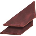 Londo Hakiki Deri El Yapımı Kitap Ayracı (2'li Set) - Bordo - Üçgen