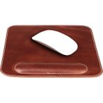 Londo Mousepad - Hakiki Deri Mouse Pad - Bilek Destekli - Rahatlatıcı Süngerli - Kahverengi