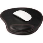 Londo Ot218 Oval Deri Bilek Destekli Mouse Pad - Siyah