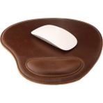Londo Ot219 Oval Deri Bilek Destekli Mouse Pad - Kahverengi