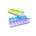 London Health Products Günde İki Kez Hap Organizatörü - Pazar - Cumartesi Vitaminler ve Haplar için Konteyner A.M. PM (1)