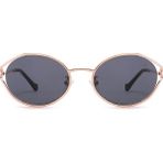London & London LL1247-C01-55 Kadın Güneş Gözlüğü Roze Gold Renk Çerçeve Mavi Oval Cam - Rose - Gold