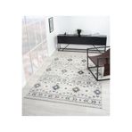 London Ly001g Gri Lacivert Otantik Desen Salon Halısı, Lacivert, 156 x 230