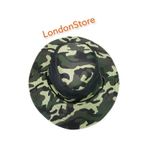 Londonstore Unisex Fileli Kamufılaj Desen Kovboy Şapka Haki