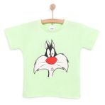 Loney Tunes Erkek Bebek Lisans Tişört Bisiklet Yaka Short Sleeve - Açık Yeşil