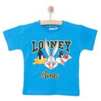 Loney Tunes Erkek Bebek Tişört Bisiklet Yaka Kısa Kol Mavi -
