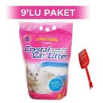 Long Feng Extra Kristal Silica Kedi Kumu 3,8 lt x 9 Adet + Kürek Hediyeli