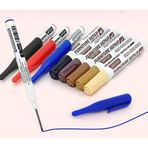 Long Nib Derin Delik İşaretleme Kalemi 12 Adet - 30mm Uzun Uçlu Mimari ve Marangoz Kalemi, Suya Dayanıklı Mürekkep, Metal, Ahşap ve Plastik Yüzeyler İçin İdeal (Mavi)