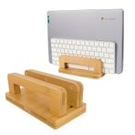 LONG TAO Laptop tutucu bambu dikey dizüstü standı masa masaüstü standı MacBook Pro ve diğer dizüstü bilgisayarlar için dik tutucu uyar