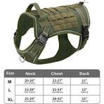 Longbangdian Shop 039YEŞIL Stil M Beden Taktik Köpek Koşum Hiçbir Çekme Ayarlanabilir Askeri Pet Eğitim Koşum Molle Yelek Orta Büyük Köpekler Açık Yürüyüş Için Kolu ile (Yurt Dışından) - NO:1 - Renkli