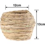Longbangdian Shop 12CM x 13CM Stili Doğal Elyaf Saman Kuş Yuvası Kuş Kafesi Papağan Istirahat Yetiştirme Yeri El Yapımı Sıcak Pet Yatak Odası Papağanlar Kanaryalar Güvercin Güvercin (Yurt Dışından) - Color