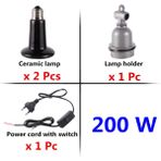 Longbangdian Shop 200W Tarzı Sürüngen Isı Lambaları Yılan Kaplumbağalar Kertenkele Isı Lambaları Pet Çiftlik Hayvanı Sürüngen Kümes Hayvanları Ilıman Kutu Seramik Isıtıcı Lamba 25W~200W (Yurt Dışından)