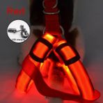 Longbangdian Shop Kırmızı USB Şarj Stili Xl Beden Naylon Pet Köpek Koşum Kedi Güvenlik LED Yanıp Sönen Işık Koşum LED Tasma Halat Kemer Yaka Koşum Yelek Büyük Köpekler Için Yaka L (Yurt Dışından) - NO:1 - Renkli