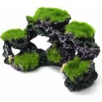 Longbangdian Shop Yeşil Stil S Beden Reçine Balık Tankı Mağara Moss Köprü Dekor Akvaryum Rockery Dağ Manzarası Mercan Resifi Kaya Manzara Sualtı Süsleme (Yurt Dışından)