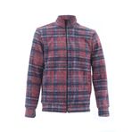Longberg Erkek Kaşe Fermuarlı Polar Ceket (KIRMIZI, XL)