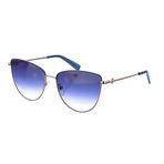 Longchamp LO 152S 732 58 Cat Eye Metal Gümüş Çerçeve Organik Füme Cam 58 Ekartman Kadın Güneş Gözlüğü
