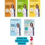Longevity Planı-Alkali Diyet-Sirkadiyen Beslenme-Tokuz Ama Açız-Her Yönüyle Bağışıklık-5kitap+Ayraç - kelebek ayraç ile