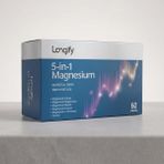 Longify 5-In-1 Magnesium; Magnezyum Bisglisinat, Sitrat, Malat, L-Treonat, Taurat ve Taurin 60 Tablet
