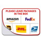 LONGMUU Lütfen Paketleri Kutuya Bırakın, UV Dirençli Kendinden Yapışkanlı Teslimat Tabelaları, Paketleri ve Teslimatları Buraya Bırakın Ev, Ofis, Dükkan, Kapı için İşaret Çıkartması (büyük)
