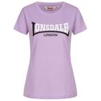 Lonsdale Achnavast Lilac Siyah Beyaz Kadın T-shirt