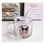 Lony Cafe Kawaii Kuromi Pipetli Kulplu Cam Bardak (Yurt Dışından) - Şeffaf