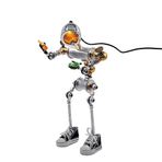 Lonyiabbi Cyberpunk robot masa lambası, ayarlanabilir mafsallar, sıcak ışık, metal dişli tasarım, kendin yap kıyafet, oyun odası, ofis, ev dekorasyonu için havalı gece lambası, erkekler için hediye