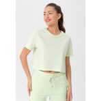 Looker Kadın Oversize Crop T-Shirt - M - Yeşil
